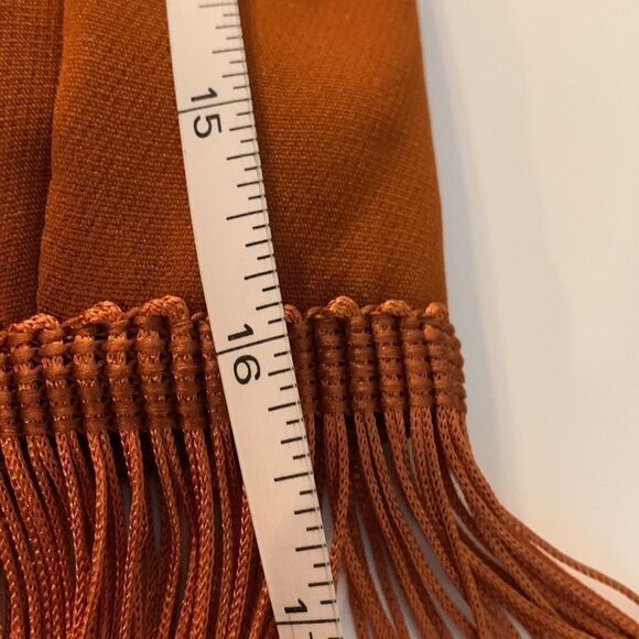 𝅺pretty little thing wrap fringe mini skirt size 4 twist front - Picture 10 of 11